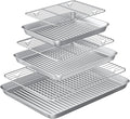 Baking Sheet with Wire Rack Set: 3 Baking Pans + 3 Cooling Racks by Rottay