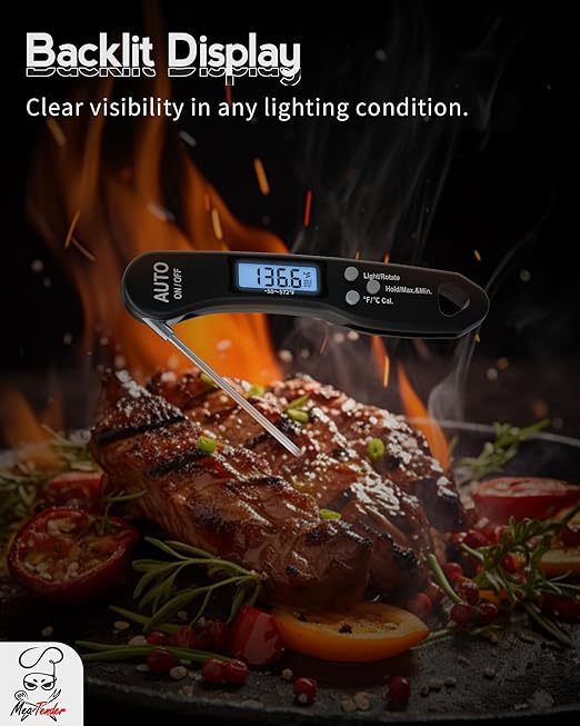Instant Read Meat Thermometer, 1.2s Fast Read, ±1°F Accuracy, -58°F to 572°F - Image 4
