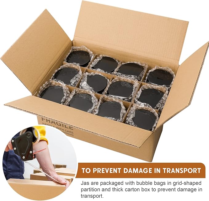24 Pack, 8 OZ Thick Amber Candle Jars - Image 8