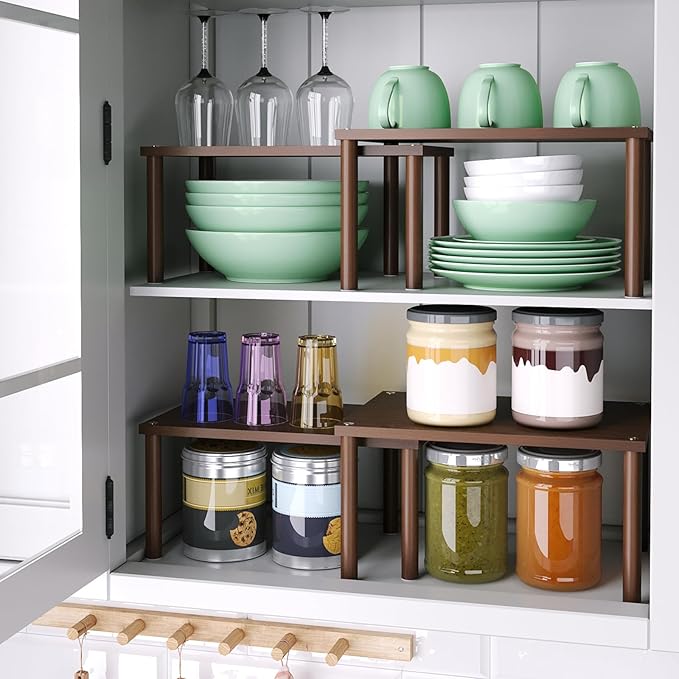VERTORGAN Cabinet Organizer Shelf, Kitchen Counter Shelves, Bamboo Spice Rack - Image 2