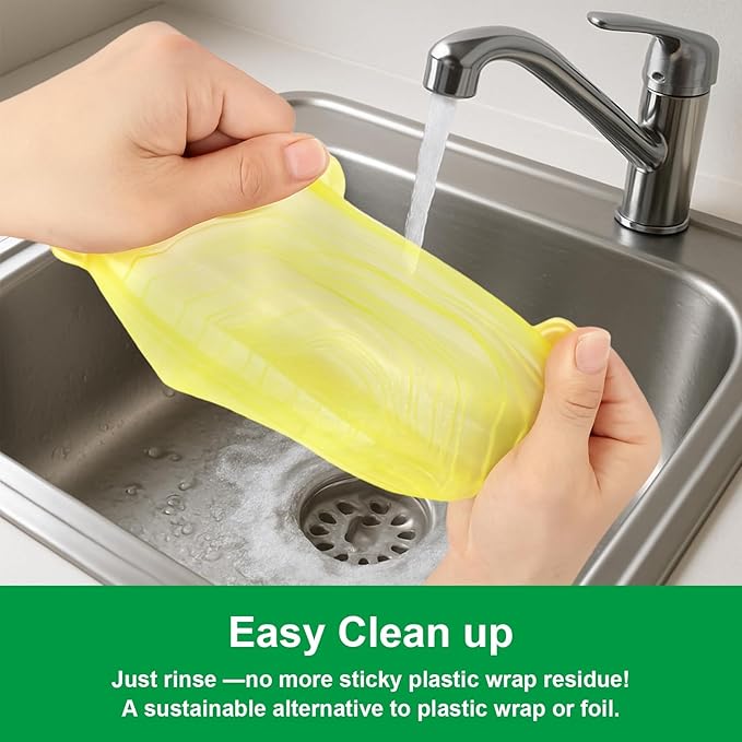 Silicone Stretch Lids – 6 Pack Reusable Food Covers, Flexible Silicone - Image 6