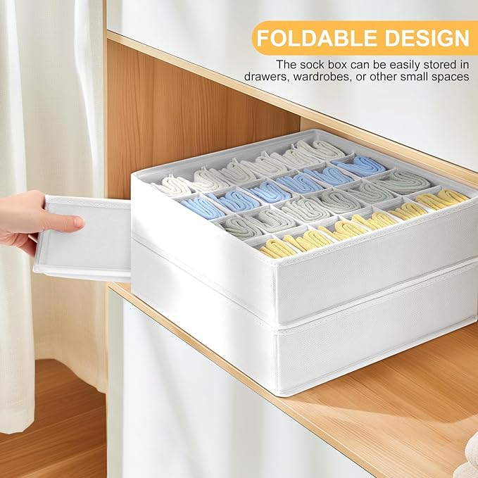 Joyoldelf Sock Organizer Drawer Organizer - Image 3