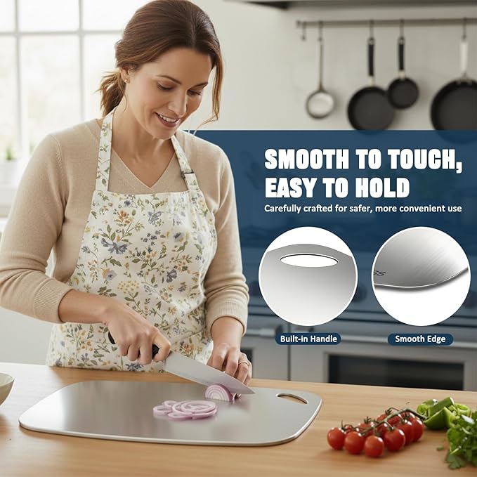 Cutting Board Non-Toxic, 304 Stainless Steel Cutting Board Double Sided - Image 7