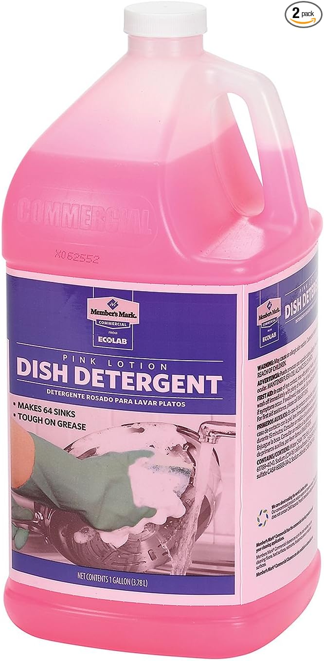 Member's Mark Commercial Pink Lotion Dish Detergent (1 Gallon) (2 Pack)