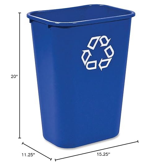 Rubbermaid Commercial Products Deskside Recycling Can, 10.25-Gallon/41-Quart - Image 6