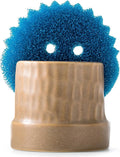 Zoeeker Sponge Holder for Kitchen Sink, Ceramic Sink Caddy Scrub Sponge Tray by LAUCHUH