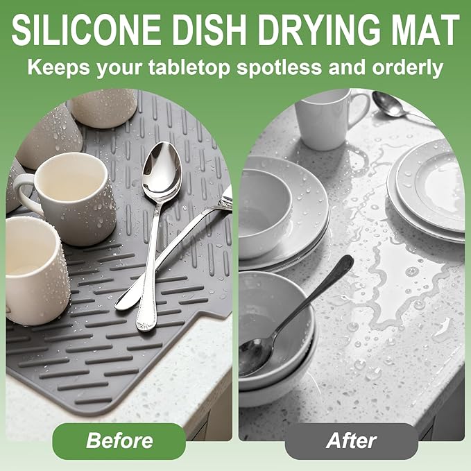 Silicone Drying Mat, Heat-Resistant, Eco-friendly, Hygienic Drying Pad - Image 5
