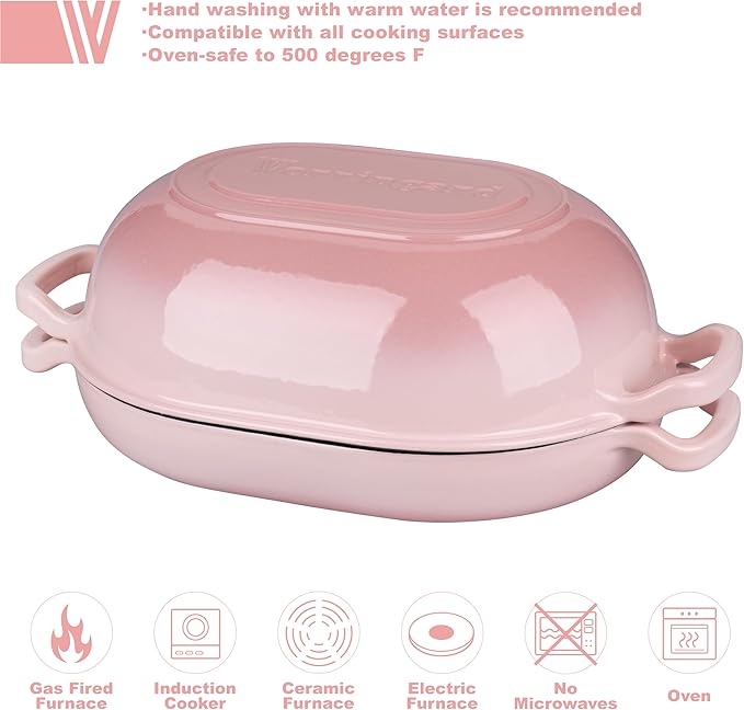 VORRINGARD Enameled Cast Iron Sourdough Bread Oven, Dutch Oven, Loaf Cast Iron - Image 3