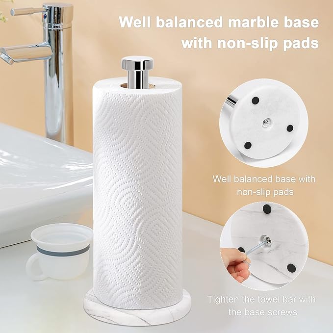 NearMoon Standing Paper Towel Holder, Kitchen Paper Towel Tissue Holder- - Image 6