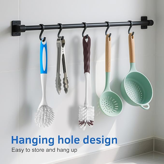 Long Handle Kitchen Cleaning Brush Set of 2, Long Handle Tableware Brush - Image 3