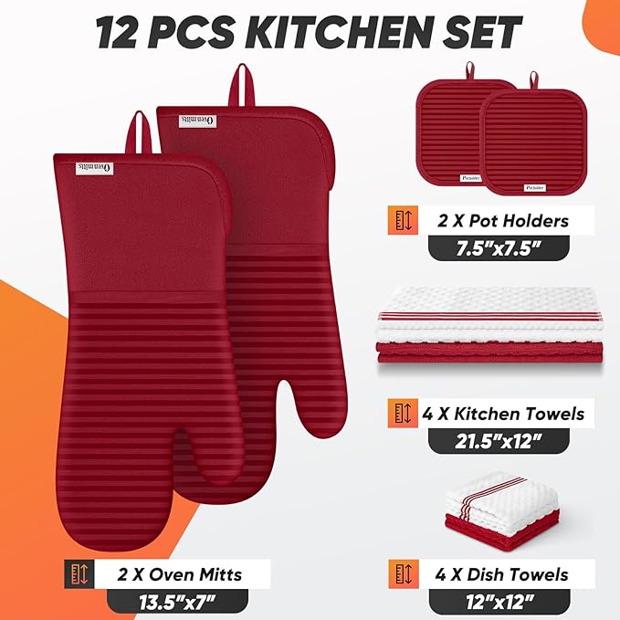 Oven Mitts Kitchen Towels and Dishcloths - Image 2