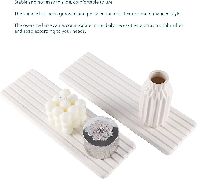 NiuYichee 2 PCS Water Absorbent diatomite Coasters, 12.2" x 4" Water Absorbing - Image 5