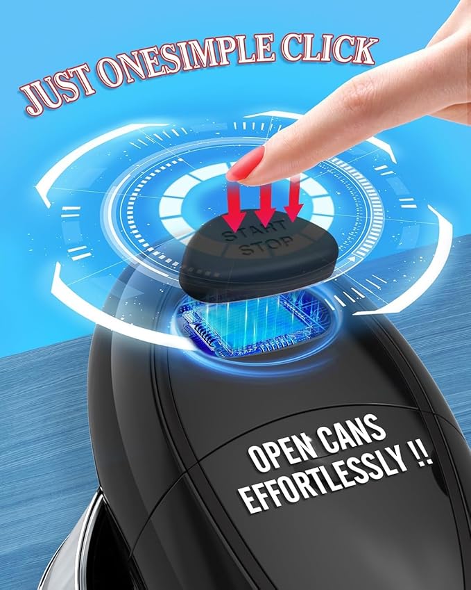 Electric Can Opener, One-Touch Automatic Hands Free Can Opener - Image 4