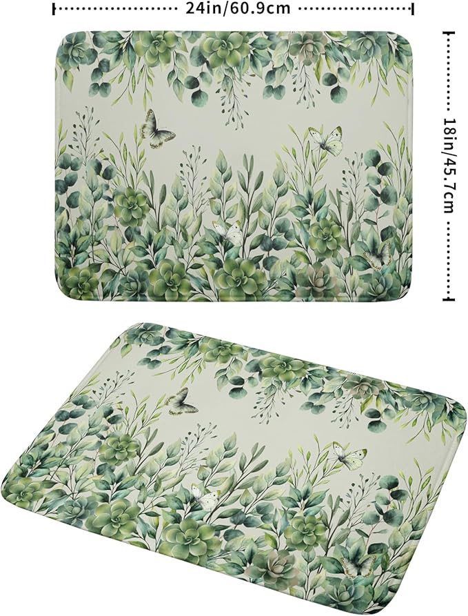 Giwawa Spring Summer Leaf Dish Drying Mat - Image 2