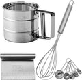 Silver Flour Sifter Baking Tool Set, DLAND Stainless Steel 4-Piece Kit by Unknown