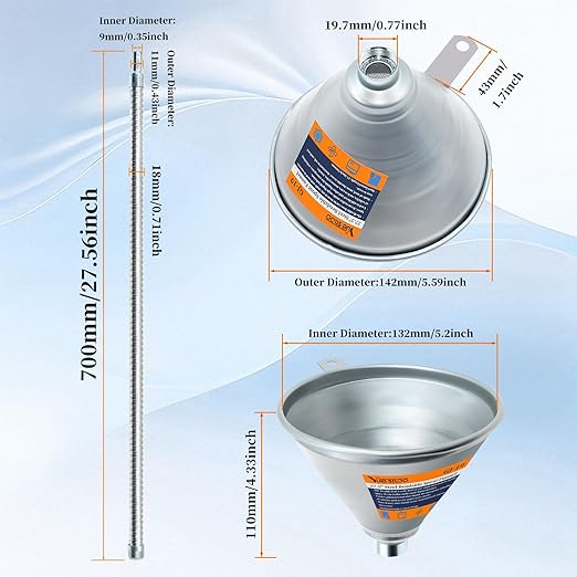 27.56" Steel Bendable Spout Funnel - Image 2
