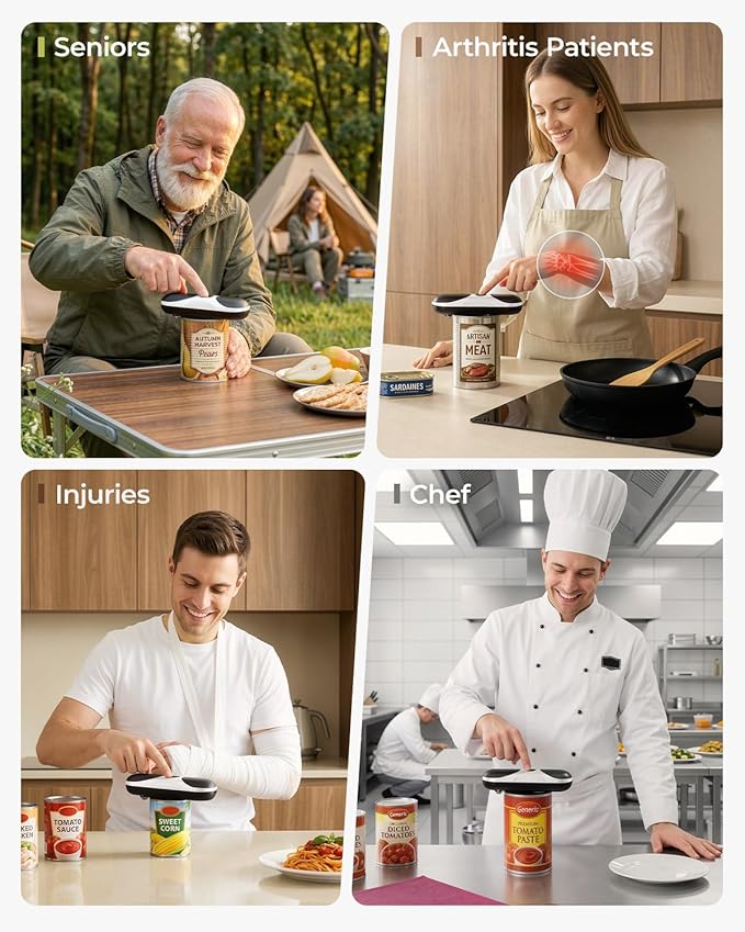 Electric Can Opener, One-Touch Automatic Can Opener, USB Rechargeable Electric - Image 8