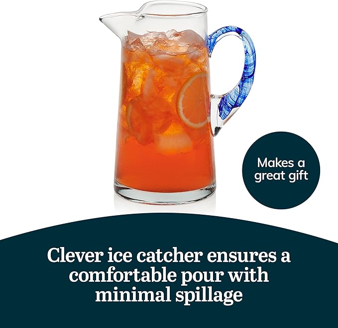 Libbey Cabos Large Glass Pitcher, 90 Oz Handcrafted Glass Water Pitcher - Image 5