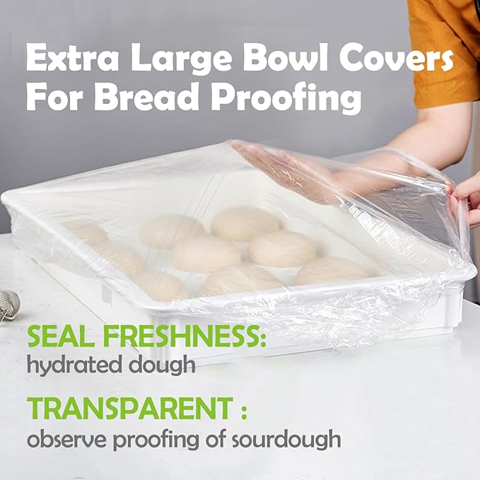 100 Extra Large Bowl Covers For Bread Proofing, Fits Bowl up to 20", Sheet Pan - Image 3