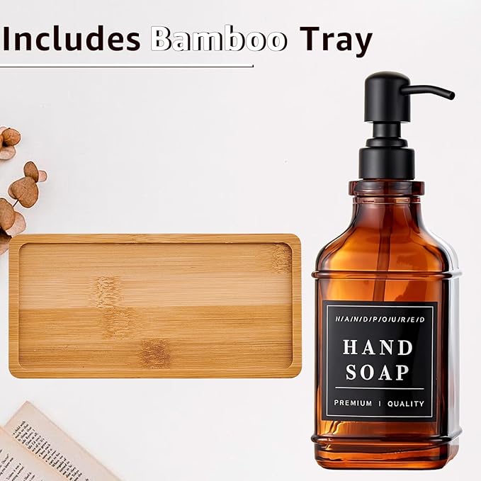 Amber Glass Soap Dispenser - Image 6
