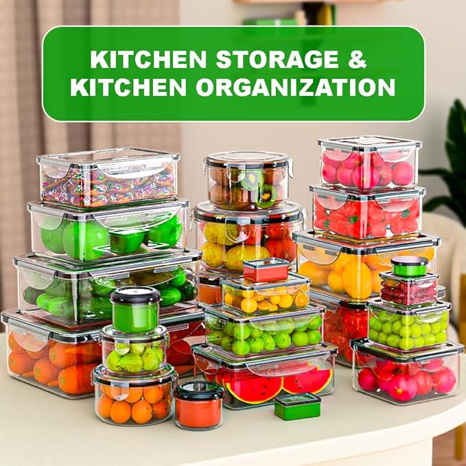 62 Pcs Large Food Storage Containers - Image 6