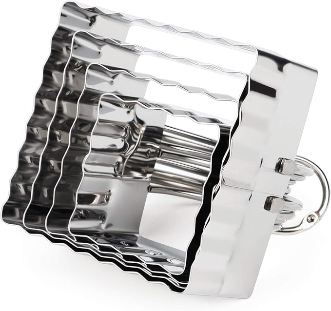 HULISEN Square Biscuit Cutter Set, Stainless Steel Cookies Cutter - Image 4