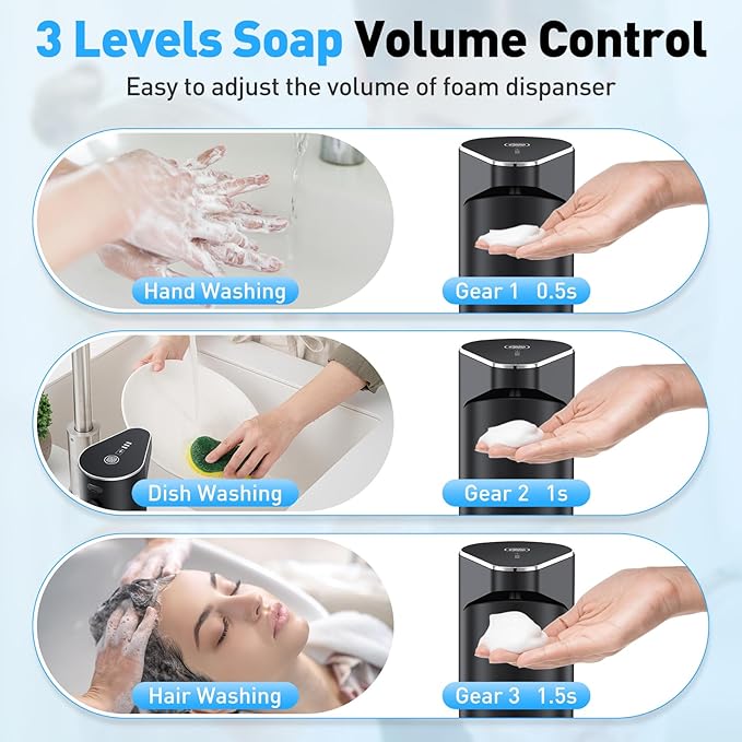 Fantictas Automatic Soap Dispenser, Touchless Hand Wall Mount Rechargeable 3 - Image 6