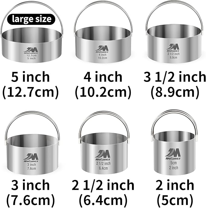 Biscuit Cutter Set for baking 2inch 2.5inch 3inch 3.5inch 4inch 5inch large - Image 2
