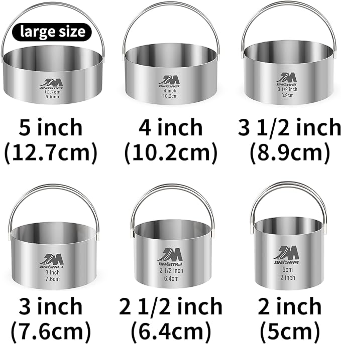 Biscuit Cutter Set for baking 2inch 2.5inch 3inch 3.5inch 4inch 5inch large - Image 3