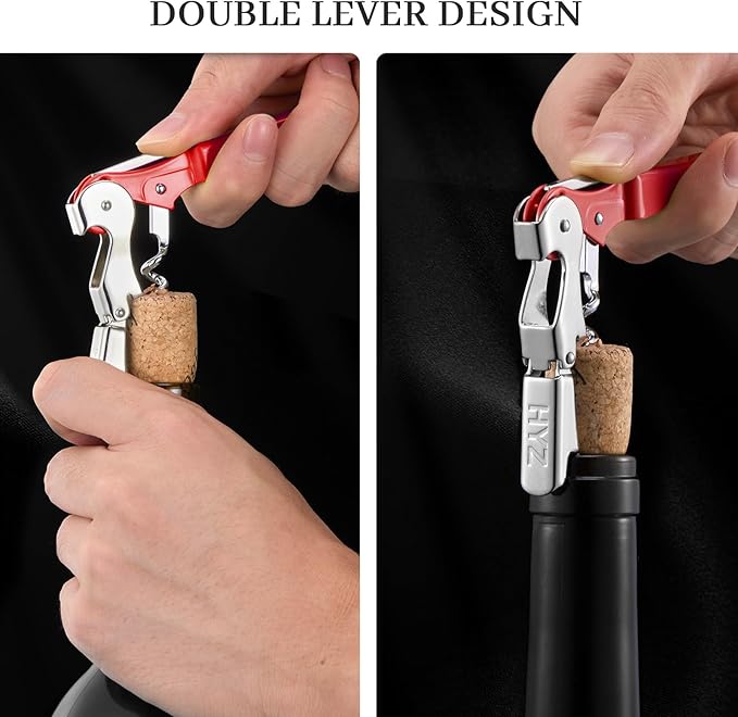 HYZ 2-Pack Wine Opener Waiter Corkscrew, Professional Wine Key - Image 4