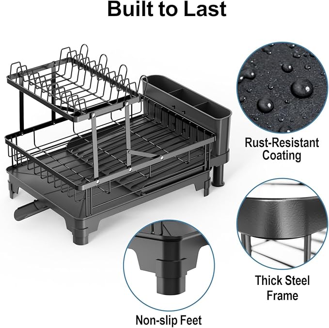 GSlife 2 Tier Dish Drying Rack - Image 9
