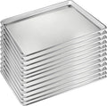 12 Pack Half Size Baking Sheet Pan Set, Aluminum Commercial Quality Cookie Sheet by BASTWE