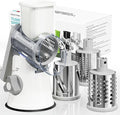 Rotary Cheese Grater Hand Crank, 3 Blades Slicer Shredder, Cheese Grater by Nexsujo
