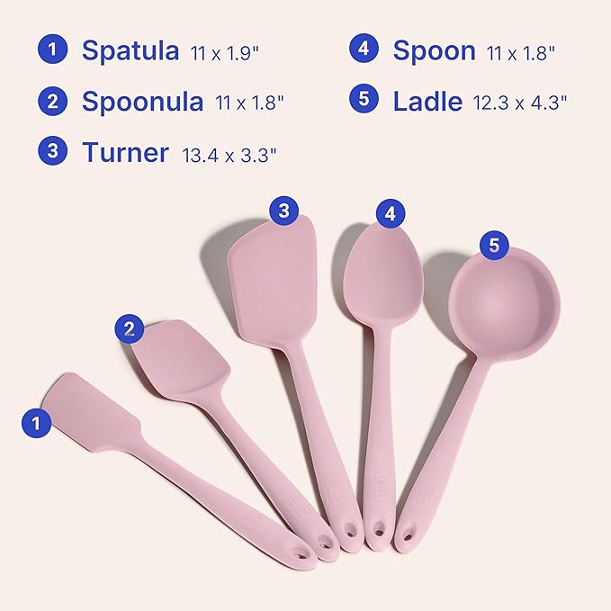 GIR 5-Piece Silicone Kitchen Utensils Set, Non-Toxic Cooking Utensils - Image 6