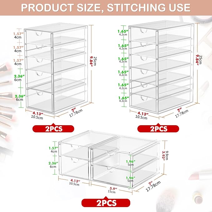 caktraie Makeup Organizer Storage - Image 3