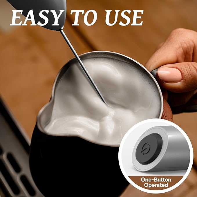 SIMPLETASTE Milk Frother Handheld Electric Foam Maker, Drink Mixer - Image 2