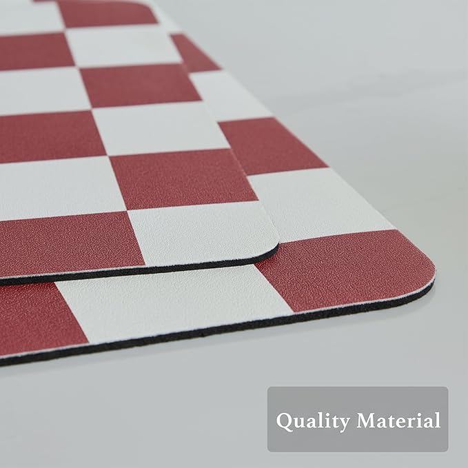 Ohocut Red Checkered Dish Drying Mat - Image 6