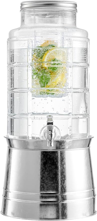 Style Setter Patchwork Beverage Dispenser Cold Drink Dispenser w/ 2.4-Gallon by Stylesetter