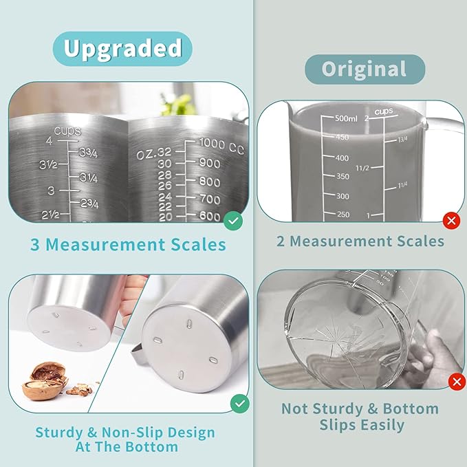 Newness Measuring Cup, Stainless Steel Measuring Cup - Image 3