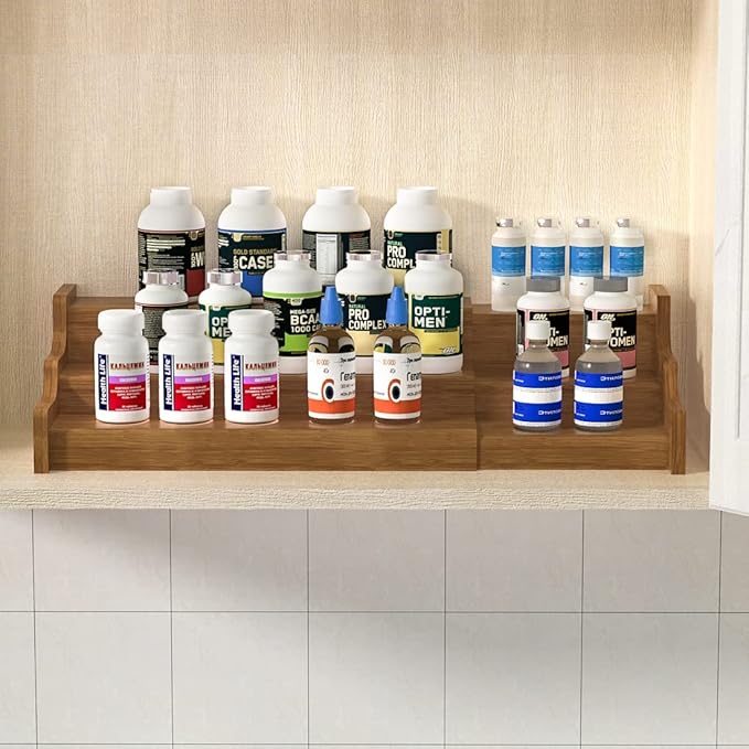 Bamboo Spice Rack Cabinet Organizer - Image 3