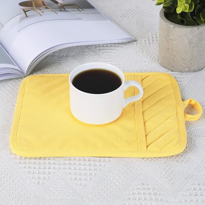 Anyi Pot Holders and Oven Mitts 7" X 9" Heat Resistant Cotton Pocket Pot Holder - Image 4