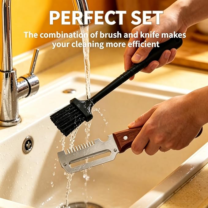 2PCS Multifunctional Vegetable Peeler, Upgrade 3-in-1 Wooden Handle Peelers - Image 9