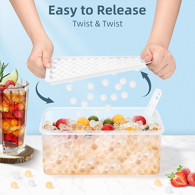 WIBIMEN Mini Ice Cube Trays, 0.55” Tiny Pebble Ice - Image 2