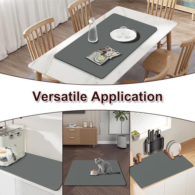 BLESWIN Dish Drying Mat for Kitchen, Coffee Station Matt - Image 6
