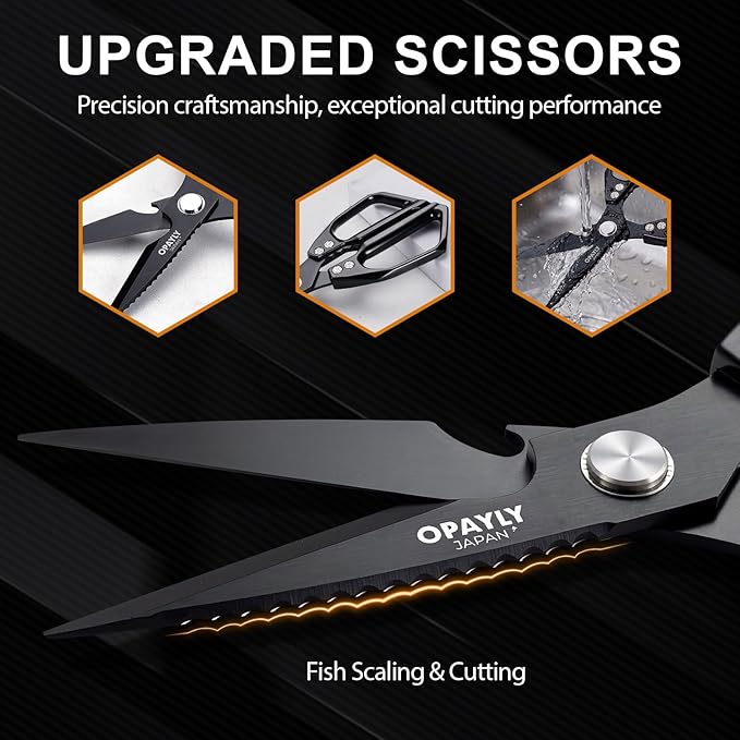 Kitchen Shears 2-Pack Heavy Duty All Purpose Stainless Steel Kitchen Shear Meat - Image 4