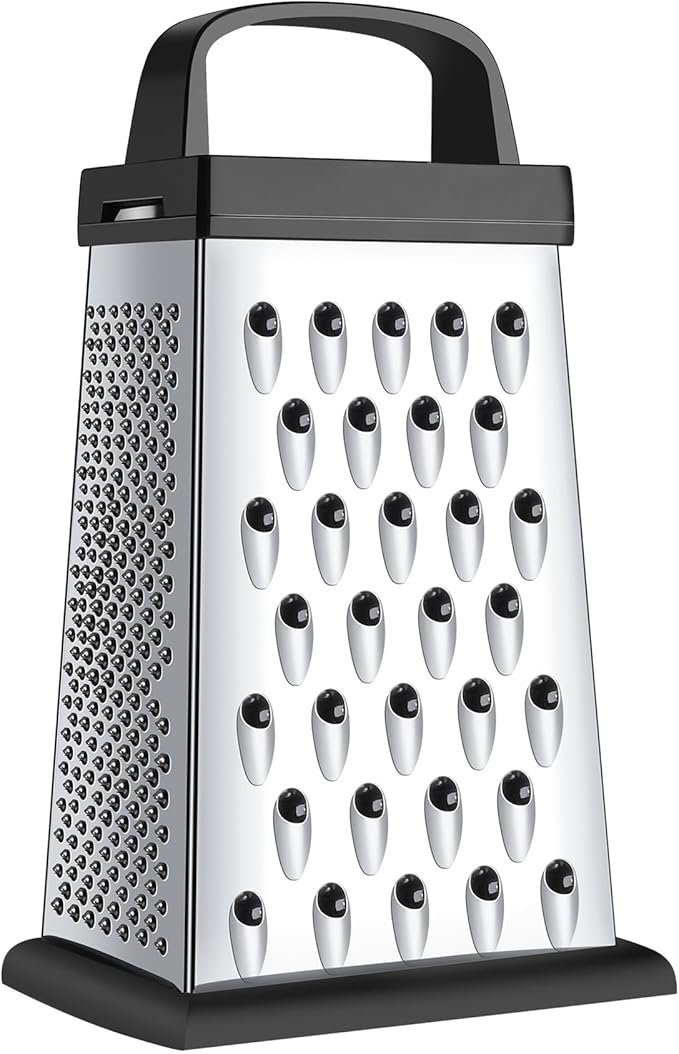 Cheese Grater, Mini Size 4-Sided Stainless Steel Grater, Food Shredder by Kaishun