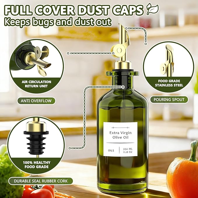 COOLMI Oil Dispenser for Kitchen - 12oz/350ml - Image 3