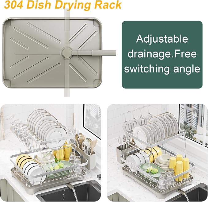 LIYI Dish Drying Rack, Large Dish Rack - Image 3