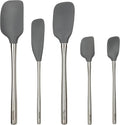Tovolo Stainless Steel Handled Silicone Spatula Set of 5 Charcoal Gray by Tovolo