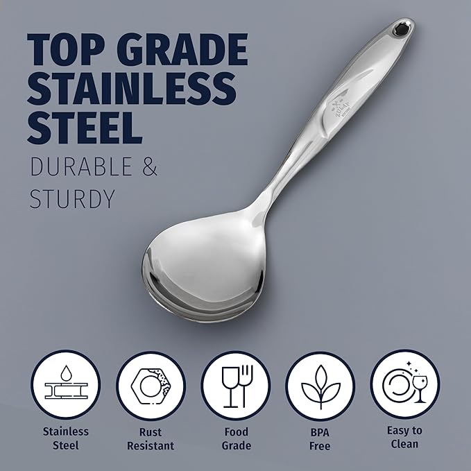 Zulay Kitchen Stainless Steel Serving Spoon - Image 5